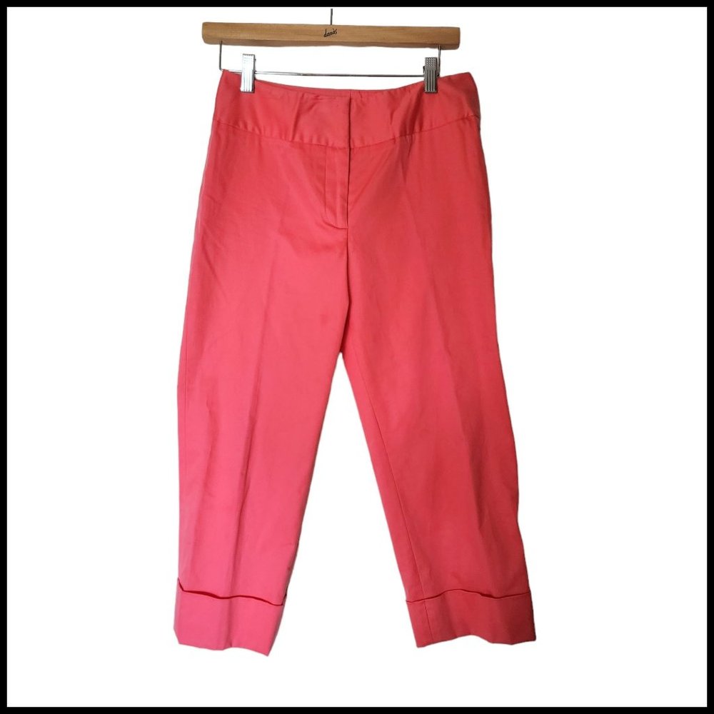 J. McLaughlin Straight Leg Coral Pants Cropped size 4